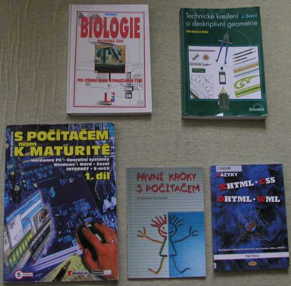 Prodám učebnice pro gymnázia, SOŠ a Univerzitu PCE